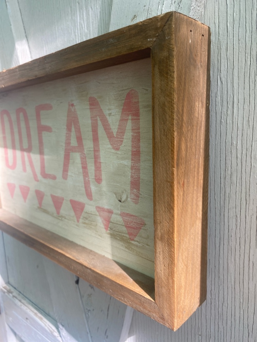 Dream Rustic Wooden Wall Sign - Pink - Picture 3 of 5